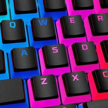 HyperX Pudding Keycaps - Double Shot PBT Keycap Set with Translucent Layer, for Mechanical Keyboards, Full 104 Key Set, OEM Profile, English (US) Layout - Black