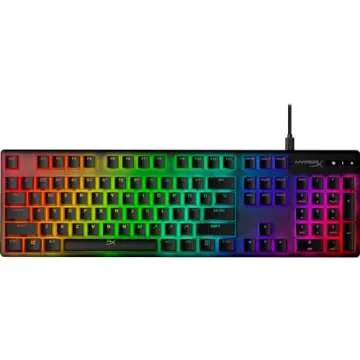 HyperX Pudding Keycaps - Double Shot PBT Keycap Set with Translucent Layer, for Mechanical Keyboards, Full 104 Key Set, OEM Profile, English (US) Layout - Black