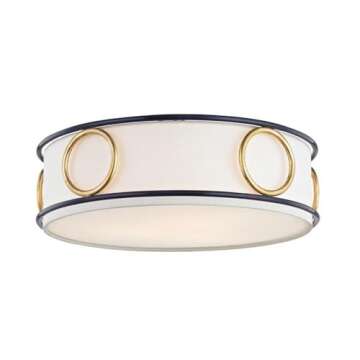 Elegant Mitzi Jade 3 Light Flush Mount Ceiling Fixture