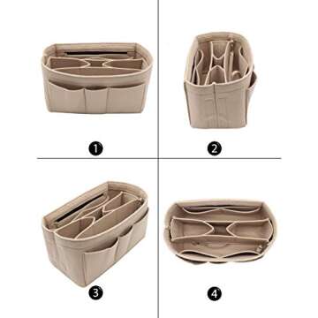 LEXSION Felt Insert Bag Organizer Bag In Bag For Handbag Purse Organizer Fits Speedy Neverful