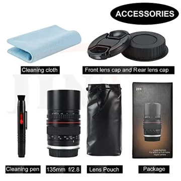 JINTU 135mm f/2.8 Telephoto Lens for Canon Compatibility