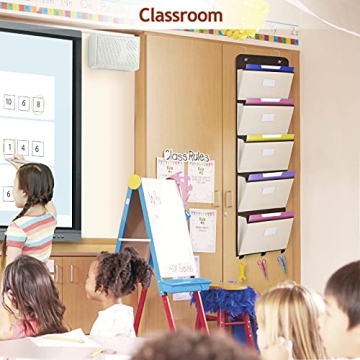 Large Capacity Coastal Rose Over The Door File Organizer