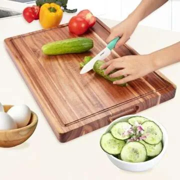 20 Inch Acacia Wood Cutting Board Durable and Stylish