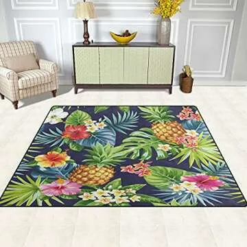 ALAZA Tropical Summer Area Rug for Living Room 7' x 5'