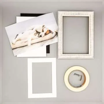 14x18 Mat Bevel Cut for 12x16 Photos - Acid Free Textured White Precut Matboard - for Pictures, Photos, Framing - 4-ply Thickness