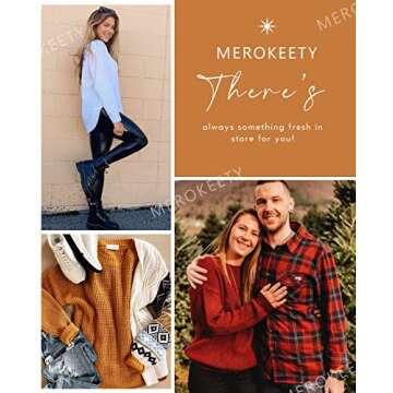 MEROKEETY Women's Cozy Waffle Knit Sweater for Fall