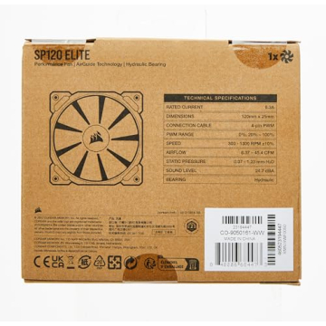 Corsair SP120 Elite 120mm Low-Noise Fan for PCs
