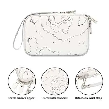 Canboc Carrying Case for MacBook Air Pro Charger MagSafe/MagSafe 2 Power Adapter, iPhone 16/16 Pro MagSafe Charger, USB C Hub, Type C Hub, USB Multiport Adapter, Hard EVA Bag, White