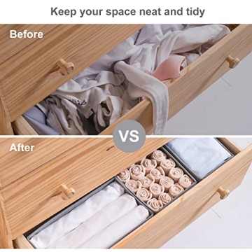 6-Pack Woven-Fabric Drawer Organizers for Clothing & Baby Items