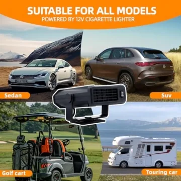 JILOUR 12V Car Heater Fast Heating Defrosting Fan