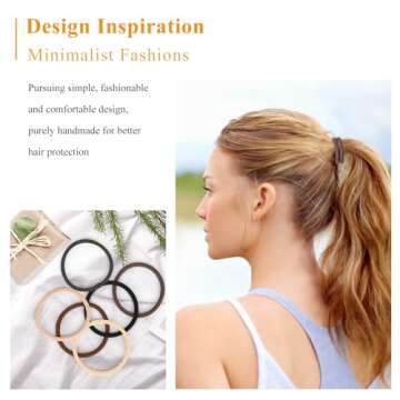 Tyfthui 200 Pcs Elastic Hair Ties for Thick Hair