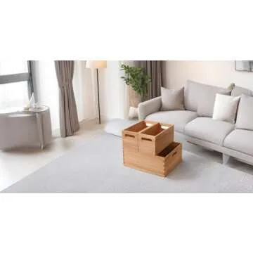 DDYURI Wooden Baskets - Elegant Storage for Every Home