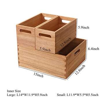 DDYURI Wooden Baskets - Elegant Storage for Every Home