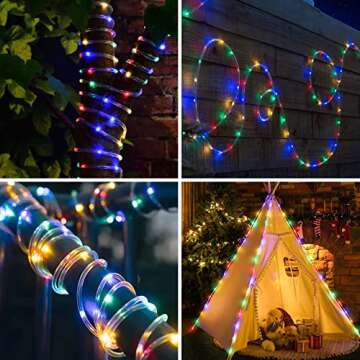 ANJAYLIA 66ft 200 LED Rope Lights Outdoor, Waterproof 16 Colors Changing String Lights Plug in with Remote Control Indoor Twinkle Fairy Lights for Bedroom Garden Party Halloween Christmas Decorations