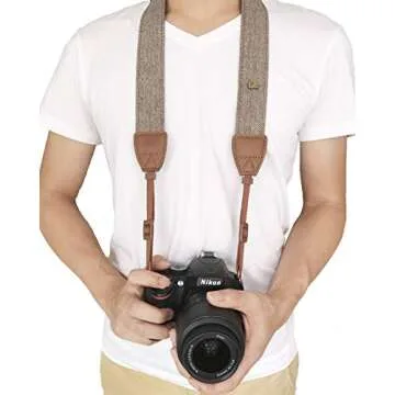 Alled Camera Neck Shoulder Belt Strap, Vintage Soft Camera Straps for Women/Men for All DSLR/Nikon/Canon/Sony/Olympus/Samsung/Pentax/Olympus