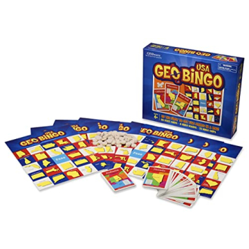 GeoToys GeoBingo – USA Bingo for Kids - Learn Geography Fun