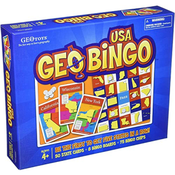 GeoToys GeoBingo USA Bingo Game for Kids Ages 4+