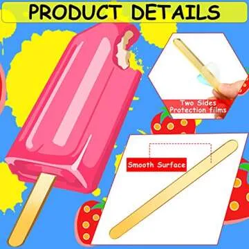 Geiserailie Gold Acrylic Ice Lolly Sticks - 60 Pcs Party Essential