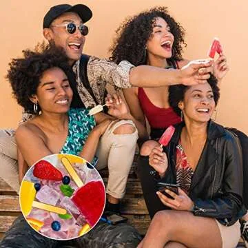 Geiserailie Gold Acrylic Ice Lolly Sticks - 60 Pcs Party Essential