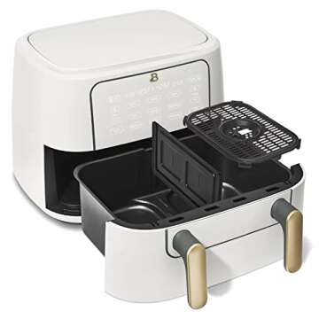 Beautiful 9QT TriZone Air Fryer, by Drew Barrymore (White Icing)