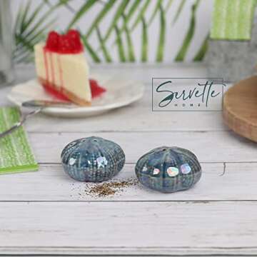 Servette Home Beach Scene Salt and Pepper Shaker Novelty Kitchen Décor- Sand Dollars