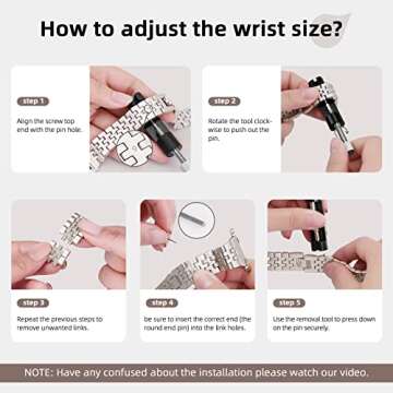 Missair Compatible with Apple Watch Band 38mm 40mm 41mm 42mm 44mm 45mm Series 8 7 6 5 4 3 2 1 SE, Women Diamond Bling Bracelet Jewelry Metal Replacement Wristband Strap for iWatch, Rosegold