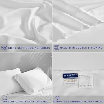 ACCURATEX Cooling Sheets for Queen Size Bed - Soft & Breathable