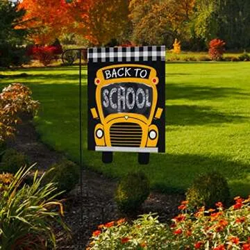 Briarwood Lane Back to School Fall Burlap Garden Flag 12.5" x 18"