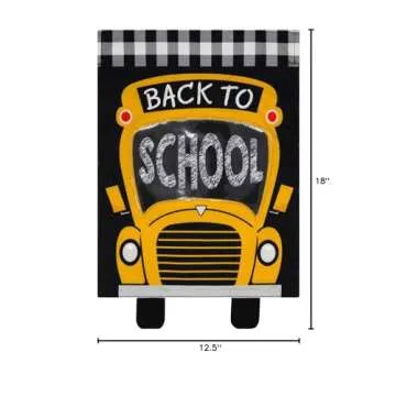 Briarwood Lane Back to School Fall Burlap Garden Flag 12.5" x 18"