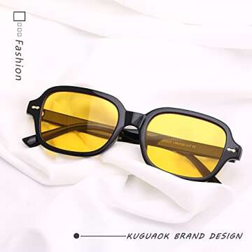 Stylish KUGUAOK Women's Sunglasses with UV Protection
