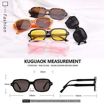 Stylish KUGUAOK Women's Sunglasses with UV Protection