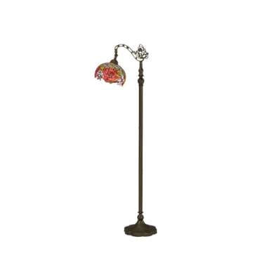 Elegant WERFACTORY Tiffany Floor Lamp Red Rose Design