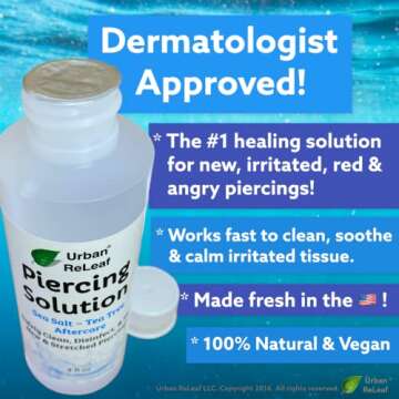 Urban ReLeaf Piercing Solution - Absolute Best Aftercare for New Piercings