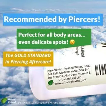 Urban ReLeaf Piercing Solution - Natural Aftercare for Comfort