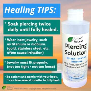 Urban ReLeaf Piercing Solution - Natural Aftercare for Comfort