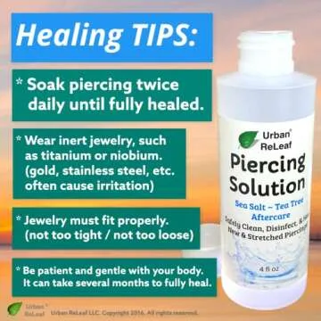 Urban ReLeaf Piercing Solution - Natural Aftercare for Comfort