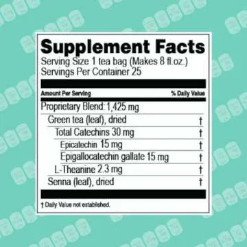 Hyleys Slim Tea Acai Berry Flavor - Weight Loss Herbal Supplement Cleanse and Detox - 25 Tea Bags (1...