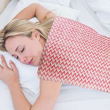 GOQOTOMO Fast-Heating Electric Heating Pad for Back/Waist/Abdomen/Shoulder/Neck Pain and Cramps Relief - 12 Heat Levels, 8 Timers with Countdown, Stay on, Machine Washable-PW01(Pink)