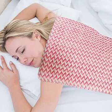 GOQOTOMO Fast-Heating Electric Heating Pad for Back/Waist/Abdomen/Shoulder/Neck Pain and Cramps Relief - 12 Heat Levels, 8 Timers with Countdown, Stay on, Machine Washable-PW01(Pink)