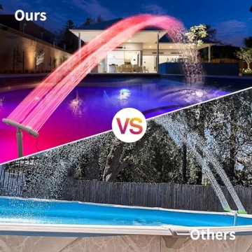 Pool Fountain with 12-Color LED Lights and Solar Power