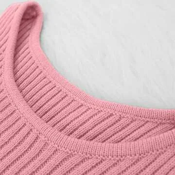 Cupitool Women's Sexy Winter Outfits Two Piece Crop Top Turtleneck Sweater Dress Set Clubwear