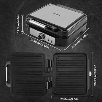 MONXOOK 3-in-1 Panini Press | 180° Grill & 1400W Power