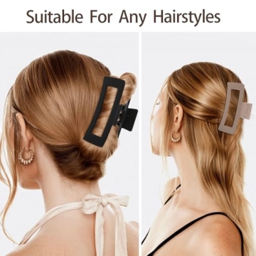 5 Inch XL Hair Clips for Thick Long Hair - 6 Colors