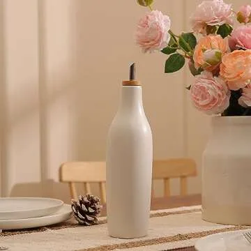 Stylish HOMCDALY Ceramic Olive Oil Dispenser Bottle