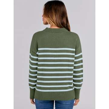 ANRABESS Cozy Striped Sweater for Women - Fall Fashion