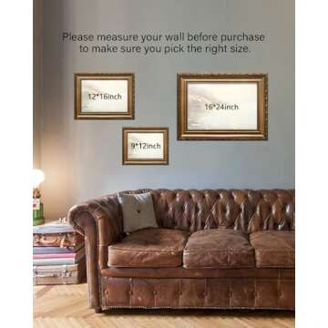 KBKBART vintage wall art- golden frame 2