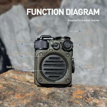 Muzen Mini Bluetooth Speaker - Waterproof, Rugged, and Stylish