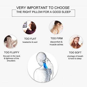 Dorrin Nessin Goose Down Pillows for Sleeping (King Soft, 2 Pack), White Goose Down and Feather Bed Pillow, Premium 100% Cotton Fabric Soft with Blue Piping, Hypoallergenic