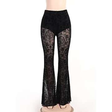 Women Gothic Retro High Waist Black Pants for Unique Style