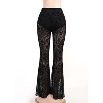 Women Gothic Retro High Waist Black Pants for Unique Style